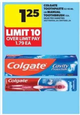 Colgate Toothpaste or Manual Toothbrush