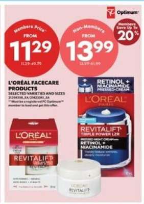 L'Oréal Facecare Products