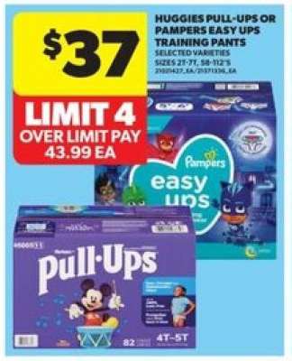 Huggies Pull-Ups or Pampers Easy Ups Training Pants