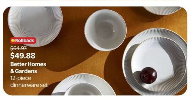 Better Homes & Gardens 12-Piece Dinnerware Set