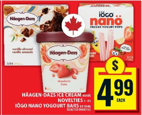 Häagen-Dazs Ice Cream / IÖGO Nano Yogurt Bars