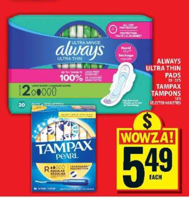 Always Ultra Thin Pads / Tampax Tampons