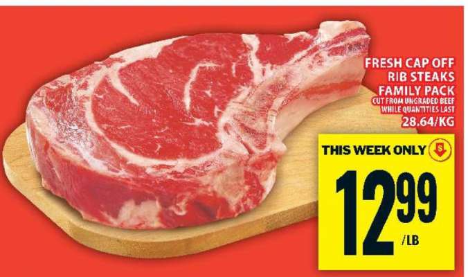 Fresh Cap Off Rib Steaks Family Pack