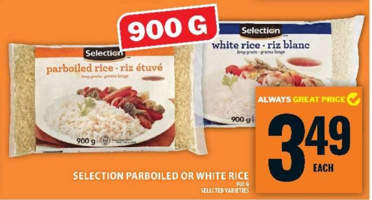 Selection Parboiled or White Rice