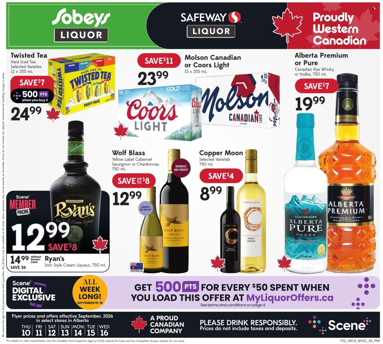 Sobeys Liquor flyer  - September 10, 2026 - September 16, 2026. Page 1