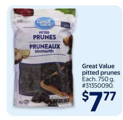 Great Value pitted prunes