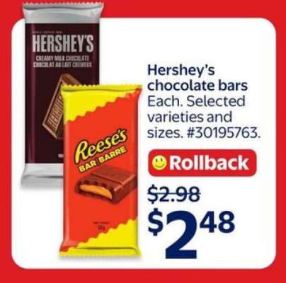 HERSHEY'S CHOCOLATE BARS