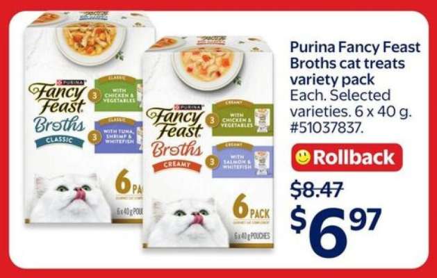 Purina Fancy Feast Broths cat treats variety pack
