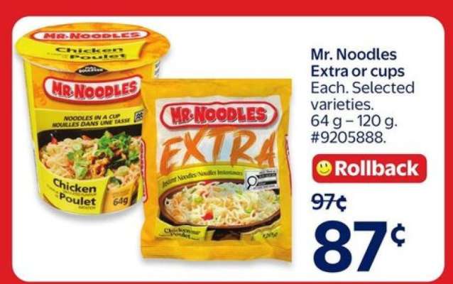 Mr. Noodles Extra or cups