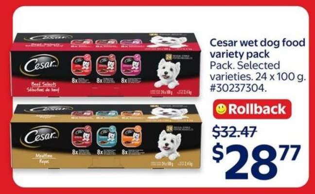 Cesar Wet Dog Food Variety Pack