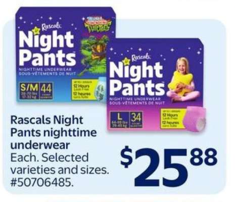 Rascals Night Pants Nighttime Underwear