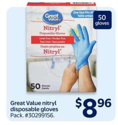 Great Value nitryl disposable gloves