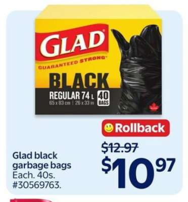 Glad Black Garbage Bags