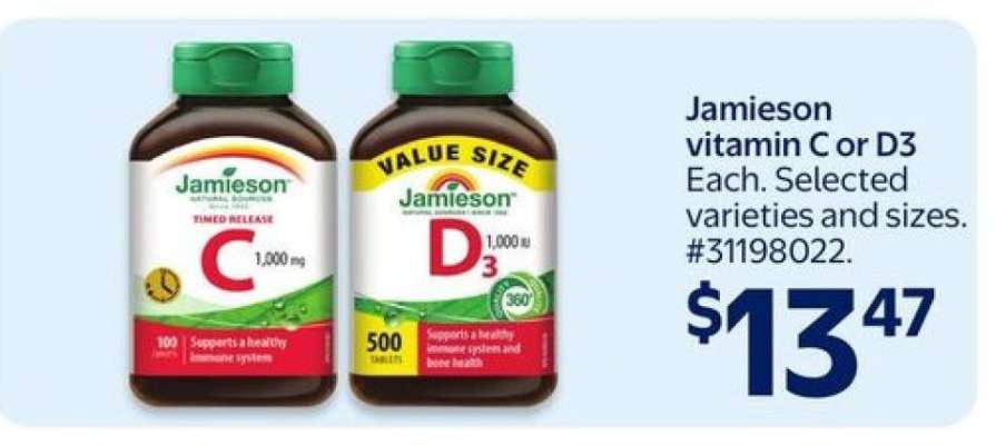 JAMIESON VITAMIN C OR D3