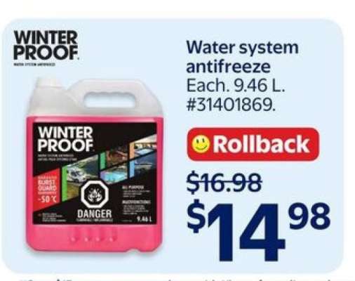 Winter Proof Water System Antifreeze