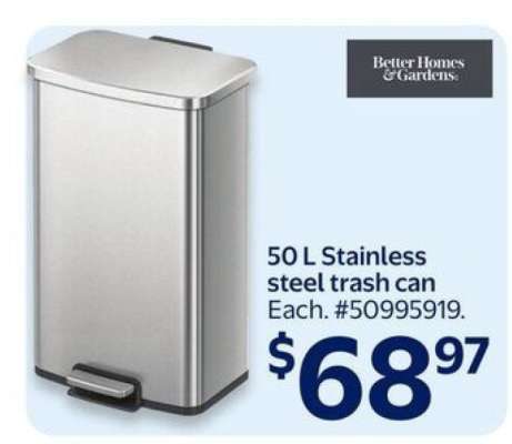 50 L Stainless Steel Trash Can