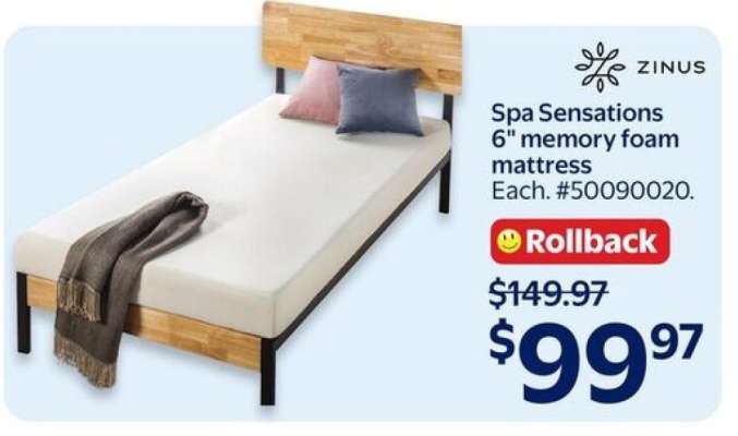 Spa Sensations 6" Memory Foam Mattress