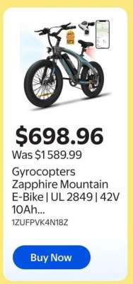 Gyrocopters Zapphire mountain e-bike