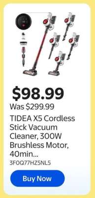 Tidea X5 cordless stick vacuum cleaner