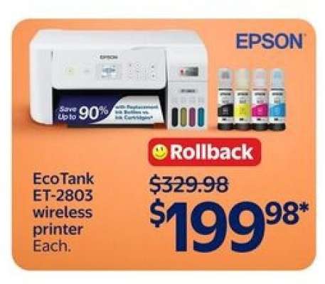 EcoTank ET-2803 wireless printer