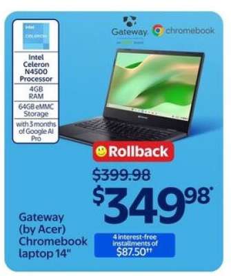 Gateway (by Acer) Chromebook Laptop 14"
