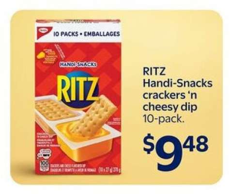 RITZ Handi-Snacks crackers 'n cheesy dip 10-pack