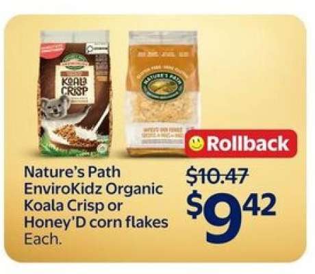Nature's Path EnviroKidz Organic Koala Crisp or Honey'd Corn Flakes