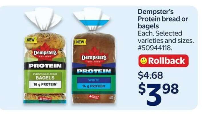 Dempster's protein bread or bagels