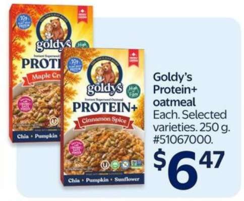 Goldy's Protein+ oatmeal