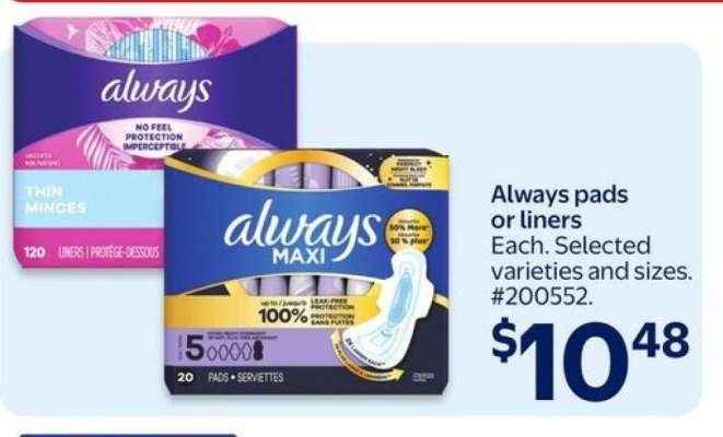 ALWAYS PADS OR LINERS