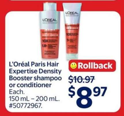 L’Oréal Paris Hair Expertise Density Booster shampoo or conditioner
