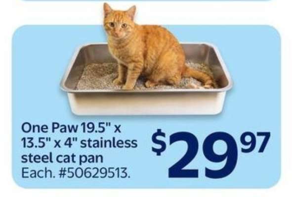 One Paw Stainless Steel Cat Pan