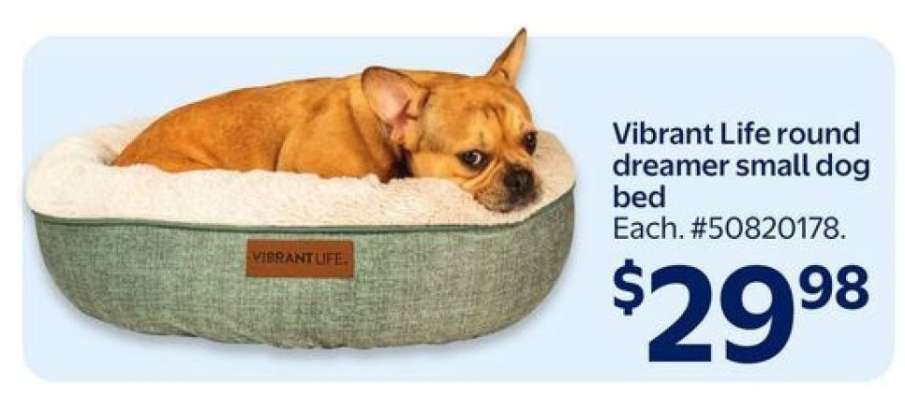 Vibrant Life round dreamer small dog bed