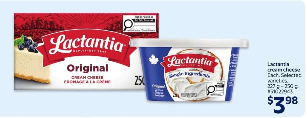 LACTANTIA CREAM CHEESE