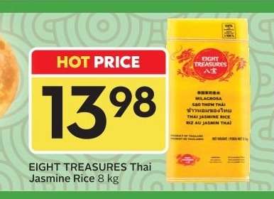 Eight Treasures Thai Jasmine Rice 8 kg