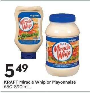KRAFT Miracle Whip or Mayonnaise