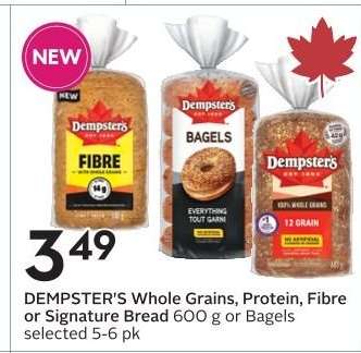 DEMPSTER'S Whole Grains, Protein, Fibre or Signature Bread
