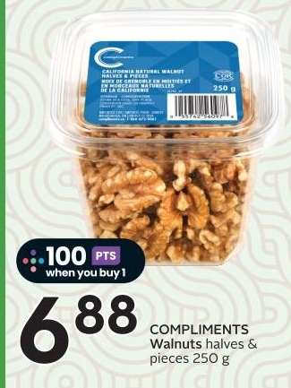 COMPLIMENTS Walnuts halves & pieces 250 g