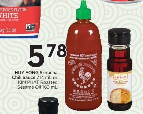 HUY FONG Sriracha Chili Sauce 714 mL or KIM PHAT Roasted Sesame Oil 163 mL