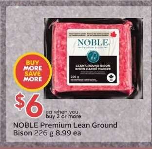NOBLE PREMIUM Lean Ground Bison 226 g