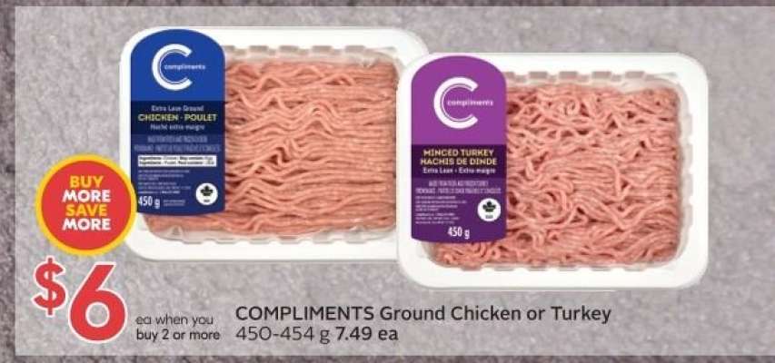 COMPLIMENTS Ground Chicken or Turkey