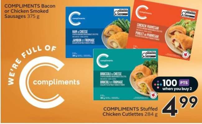 COMPLIMENTS Stuffed Chicken Cutlettes 284 g