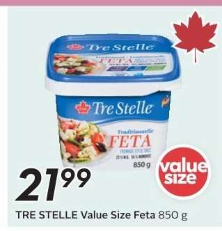 TRE STELLE Value Size Feta 850 g