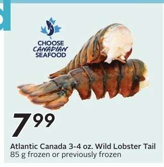 Atlantic Canada 3-4 oz. Wild Lobster Tail