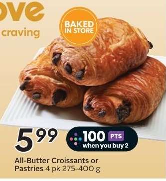 All Butter Croissants or Pastries
