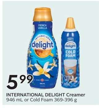International Delight creamer or Cold Foam