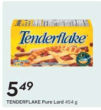 TENDERFLAKE Pure Lard 454 g