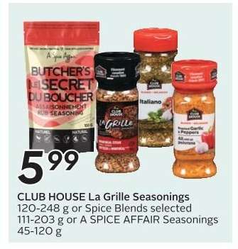 CLUB HOUSE La Grille Seasonings