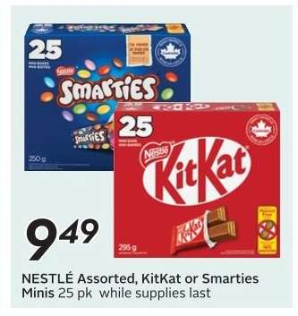 NESTLÉ Assorted, KitKat or Smarties Minis