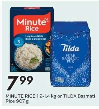 MINUTE RICE or TILDA Basmati Rice